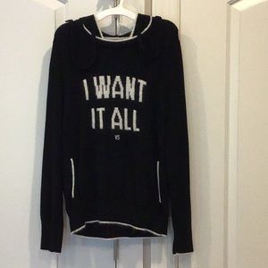 Victoria Secret sweater hoodie “I WANT IT ALL”